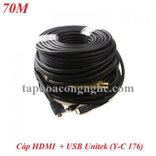 Unitek 95719 Y-C176 4k chuẩn 1.4 70M Ultra HD Màu Đen Cáp HDMI có IC khuếch đại chống nhiễu 30095719